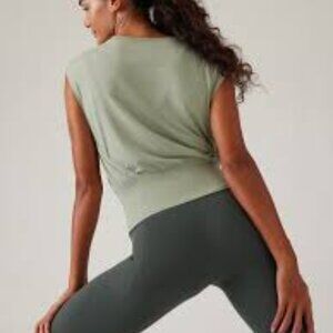 Athleta Sage Green Cinched Hem Top – Size S